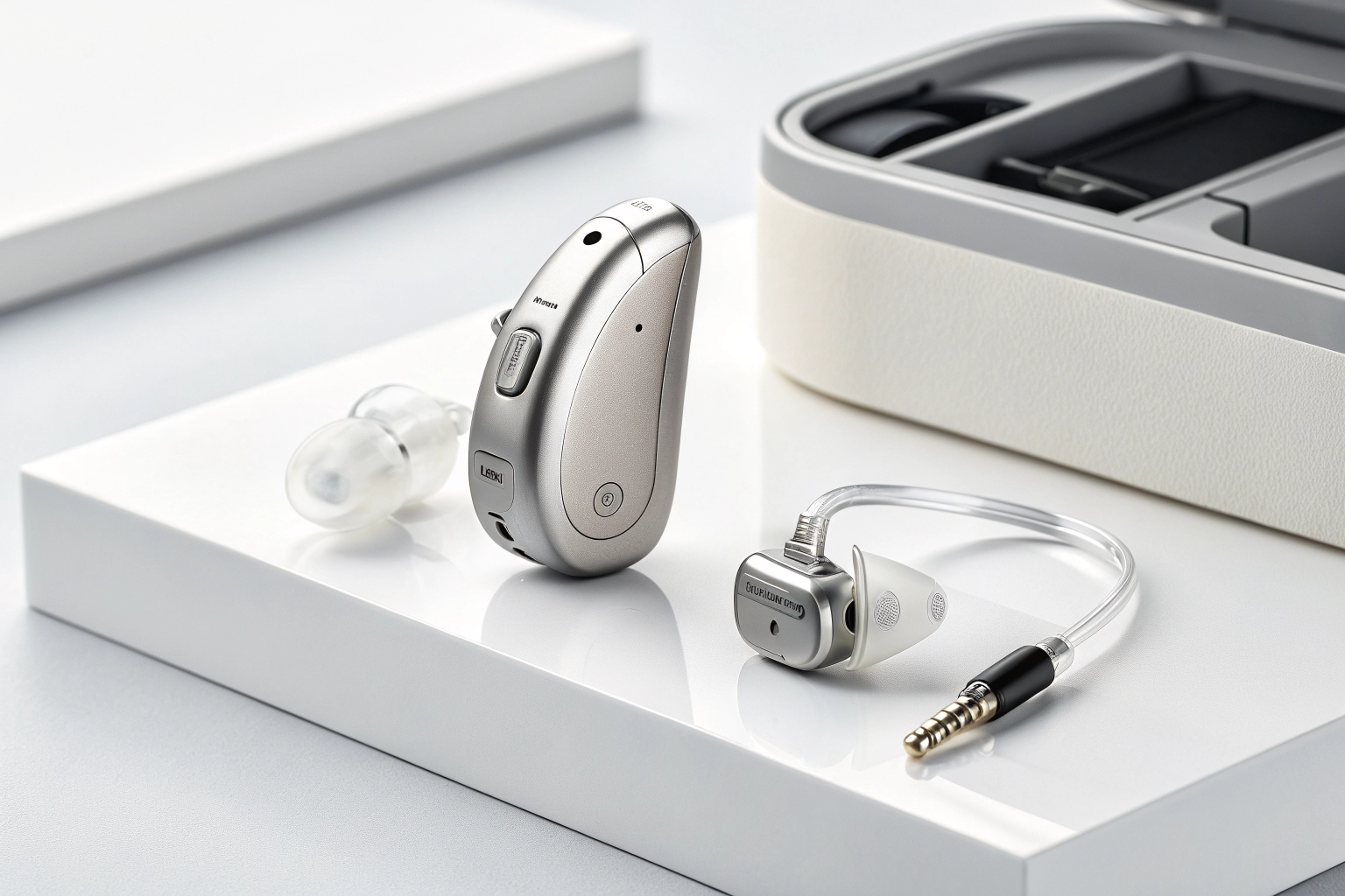 Modern sleek digital hearing aid